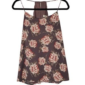 Entro Floral Print Cami Top Polyester Lined Flowy Summer Womens Small